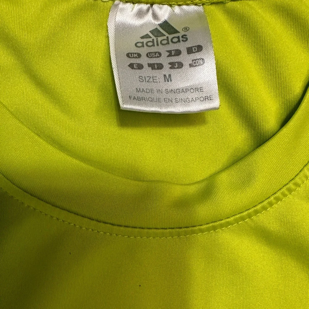 Adidas Cycling Jersey Mens Medium Hi Vis Yellow Performance Bike Shirt